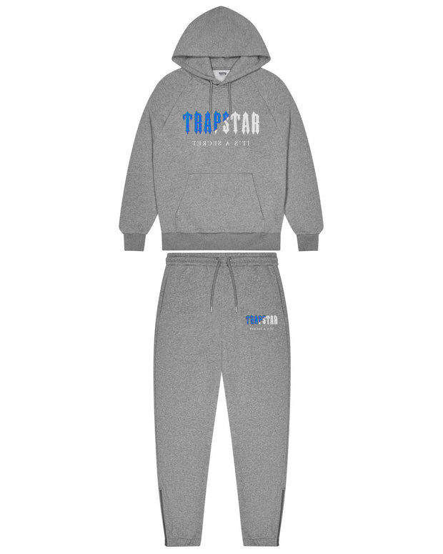 Sattars World Chenille  Hoodie Tracksuit - Grey/Blue