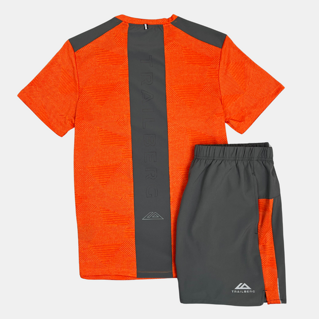 Sattars World Trailberg Dimension T-Shirt / Shorts Set - Orange/Grey