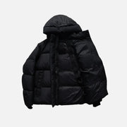 Sattars World Logo Puffer Jacket - Blackout