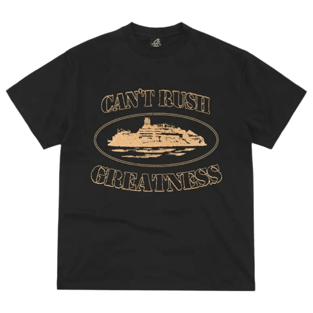 Sattars World Corteiz x Cental Cee Can't Rush Greatness Tee Black