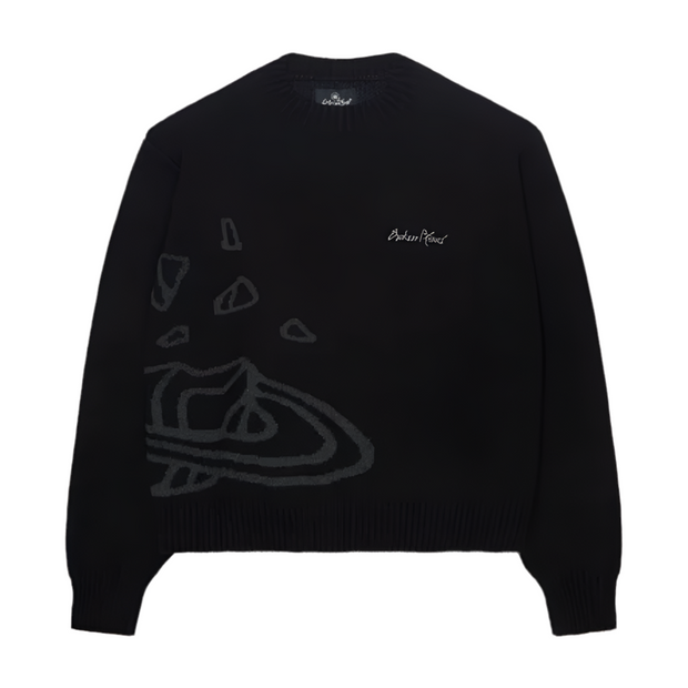 Sattars World Broken Planet Market Knit Sweater Midnight Black