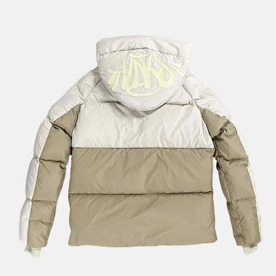 Sattars World Logo Puffer Jacket - Cream