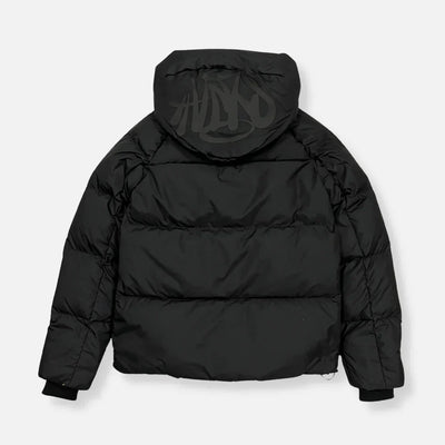 Sattars World Logo Puffer Jacket - Blackout