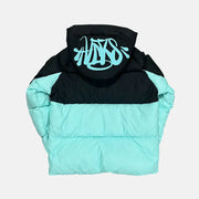 Sattars World Logo Puffer Jacket - Black / Teal