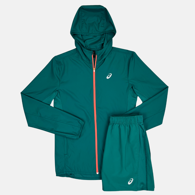 Sattars World Asics Core Running Jacket / Shorts Set - Teal