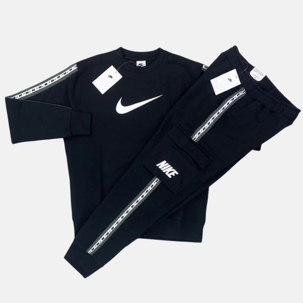 Sattars World Nike Repeat Cargo Tracksuit - Black/White