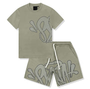 Sattars World Syna World T-Shirt & Shorts Logo Set - Sage