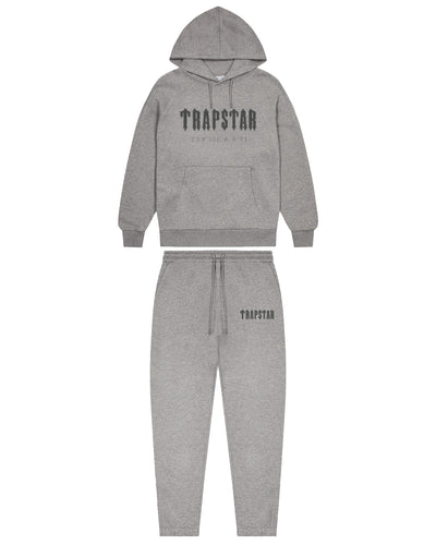 Sattars World Chenille Decoded Hoodie Tracksuit - Grey/Grey