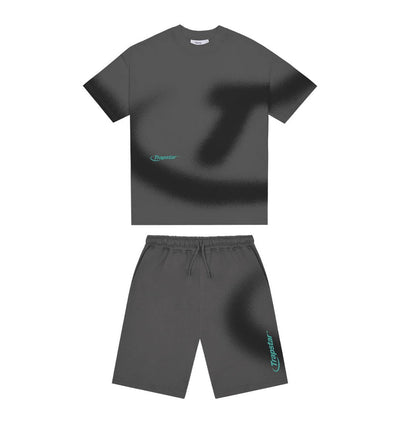 Sattars World Trapstar London Hyperdrive Spray Short Set – Black