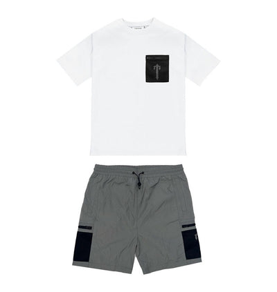 Sattars World Trapstar London Irongate Mesh Pocket Short Set – White/Black