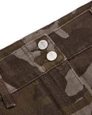 Sattars World Irongate T Womens Denim Zip Detail Mini Skirt - Brown Camo