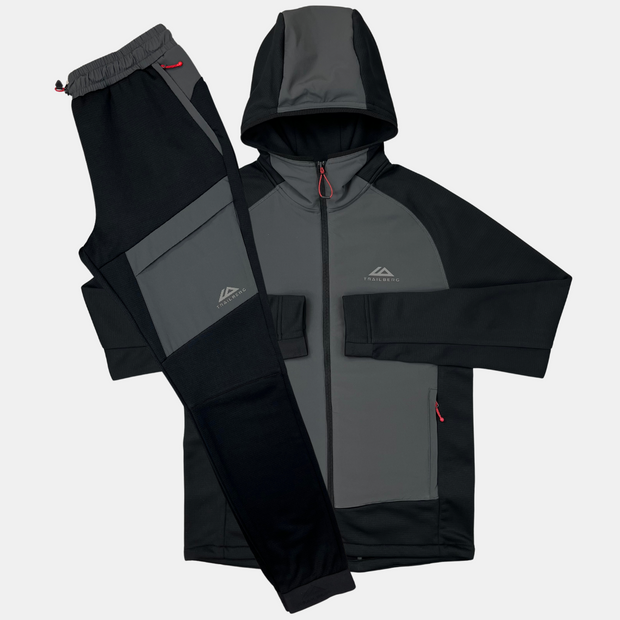 Sattars World Trailberg Glacier Fleece Tracksuit - Black/Grey