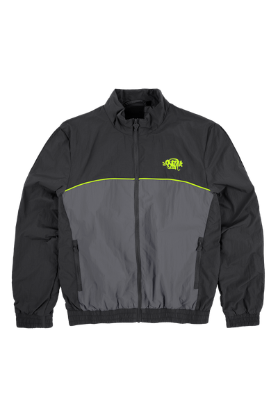 Sattars World SYNA PIPE TRACK JACKET BLACK/GREY/GREEN