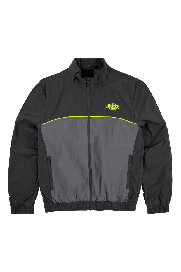 Sattars World SYNA PIPE TRACK JACKET BLACK/GREY/GREEN