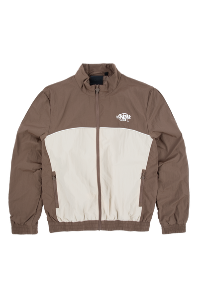 Sattars World SYNA PIPE TRACK JACKET BROWN/BEIGE