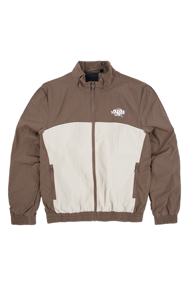 Sattars World SYNA PIPE TRACK JACKET BROWN/BEIGE