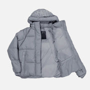 Sattars World Syna Logo Puffer Jacket -Grey