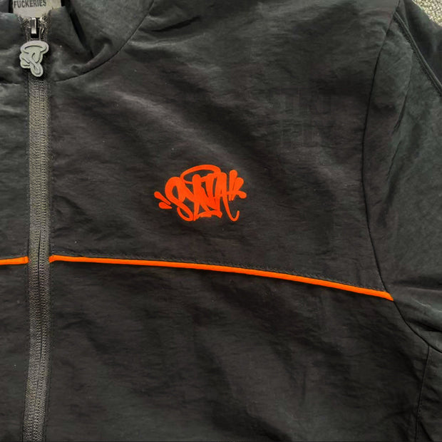 Sattars World Syna World Logo Shell Tracksuit - Black / Orange