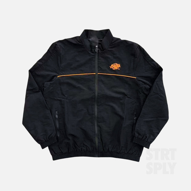 Sattars World Syna World Logo Shell Tracksuit - Black / Orange