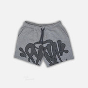 Sattars World Syna World T-Shirt & Shorts Logo Set - Grey / Black