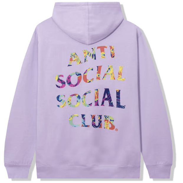 Sattars World Anti Social Social Club Pedals On The Floor Hoodie Lavendar