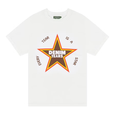 Sattars World Denim Tears Every Tear Is a Star Tee White