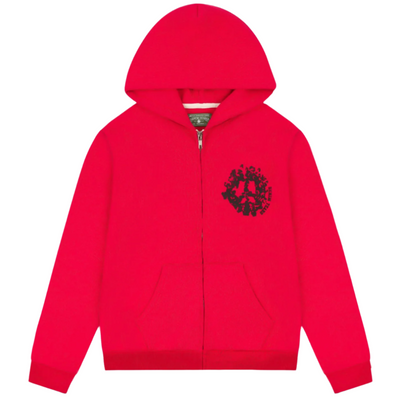 Sattars World Denim Tears University Zip Hoodie Red