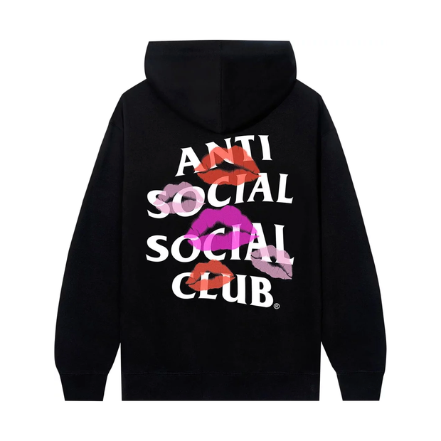 Sattars World Anti Social Social Club Your Kiss Hoodie Black