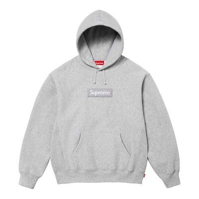 Sattars World Supreme Box Logo Hooded Sweatshirt (FW24) Heather Grey