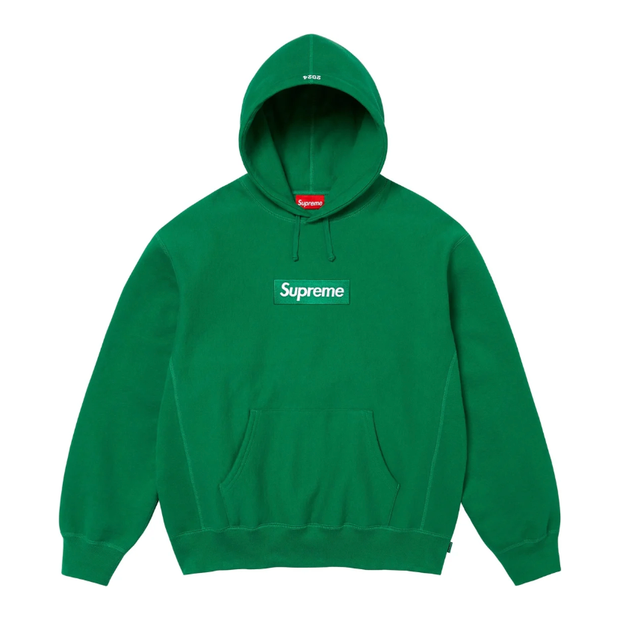 Sattars World Supreme Box Logo Hooded  Sweatshirt (FW24) Green