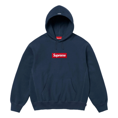 Sattars World Supreme Box Logo Hooded Sweatshirt (FW24) Navy