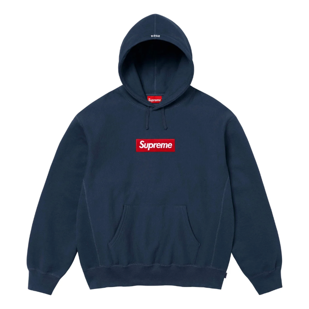 Sattars World Supreme Box Logo Hooded Sweatshirt (FW24) Navy