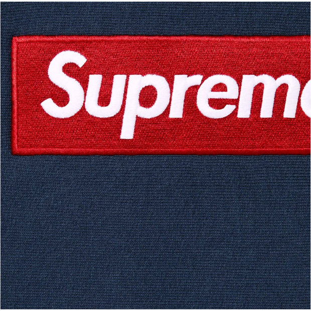 Sattars World Supreme Box Logo Hooded Sweatshirt (FW24) Navy