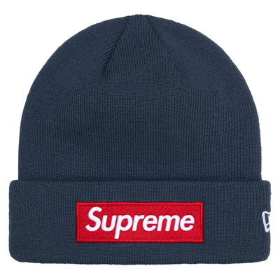 Sattars World Supreme New Era Box Logo Beanie (FW24) Navy