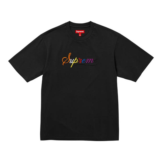 Sattars World Supreme Cursive S/S Top Black