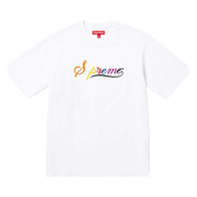 Sattars World Supreme Cursive S/S Top White