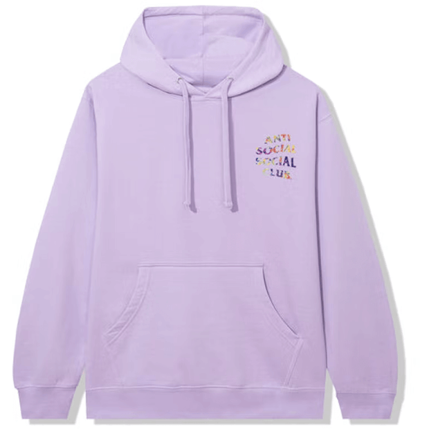 Sattars World Anti Social Social Club Pedals On The Floor Hoodie Lavendar