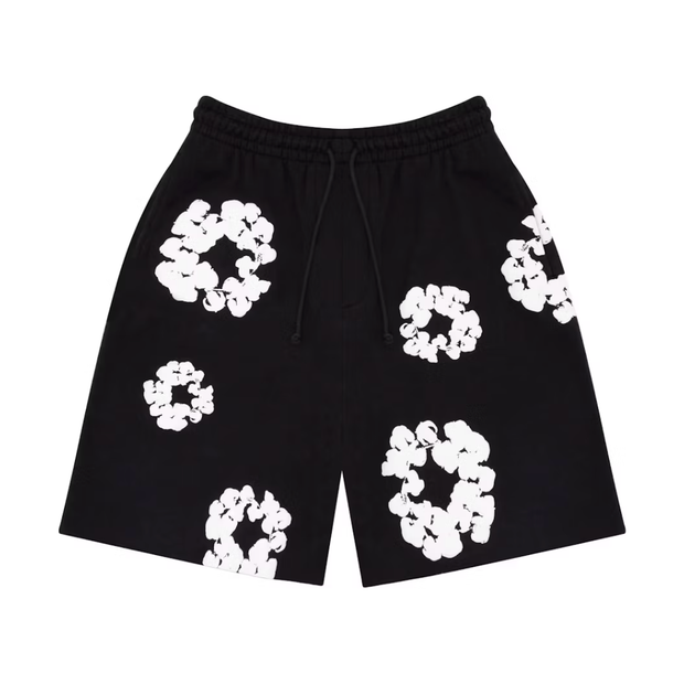 Sattars World Denim Tears The Cotton Wreath Shorts Black