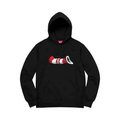 Sattars World Supreme Cat in the Hat Hooded Sweatshirt Black