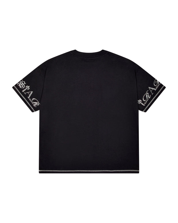 Sattars World Script Tee 2.0 - Black/ Diamanté