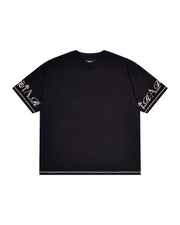 Sattars World Script Tee 2.0 - Black/ Diamanté