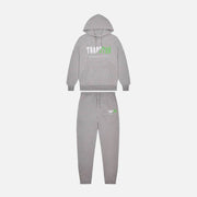 Sattars World Trapstar Chenille   Hooded Tracksuit - Grey / Green