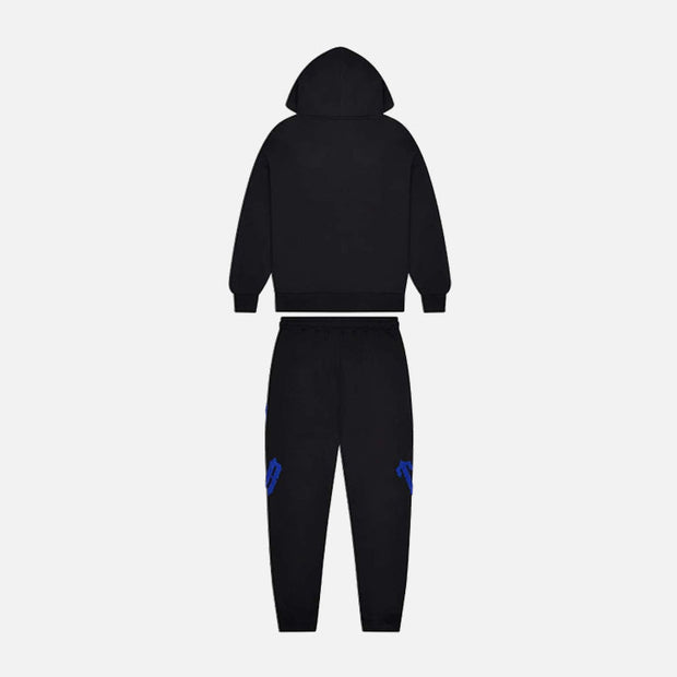 Sattars World Trapstar Irongate Arch Chenille 2.0 Hooded Tracksuit - Black / Blue / White