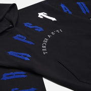 Sattars World Trapstar Irongate Arch Chenille 2.0 Hooded Tracksuit - Black / Blue / White