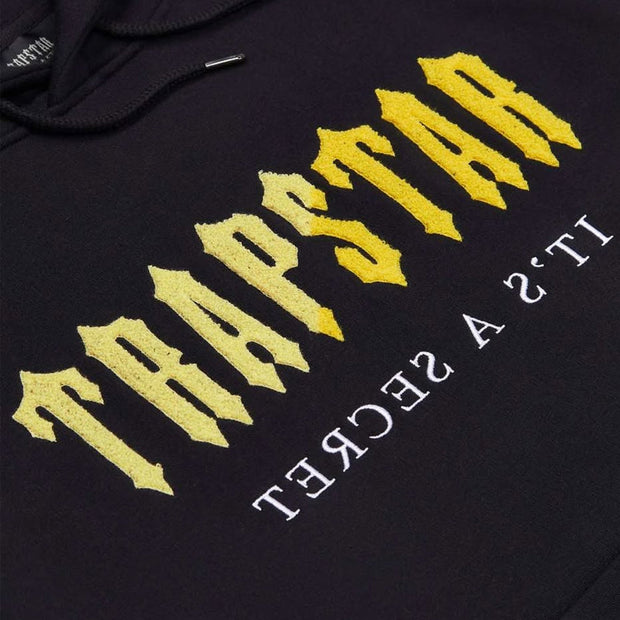 Sattars  World Trapstar Chenille  Hooded Tracksuit - Black / Yellow