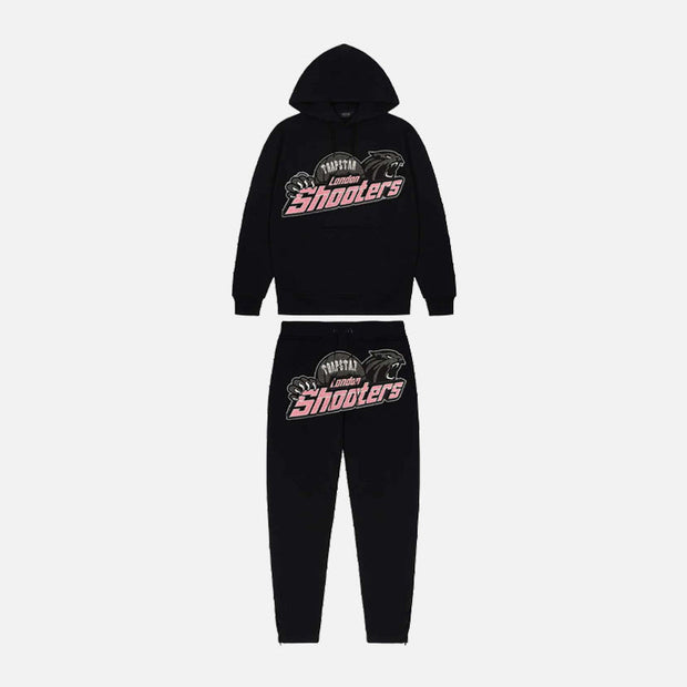 Sattars World Trapstar  Hooded Tracksuit - Black / Pink