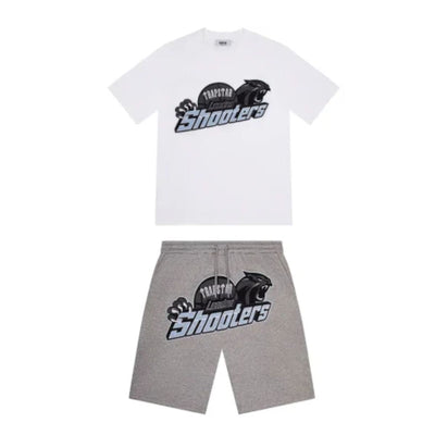 Sattars World TRAPSTAR  SHORT SET – WHITE/BLUE