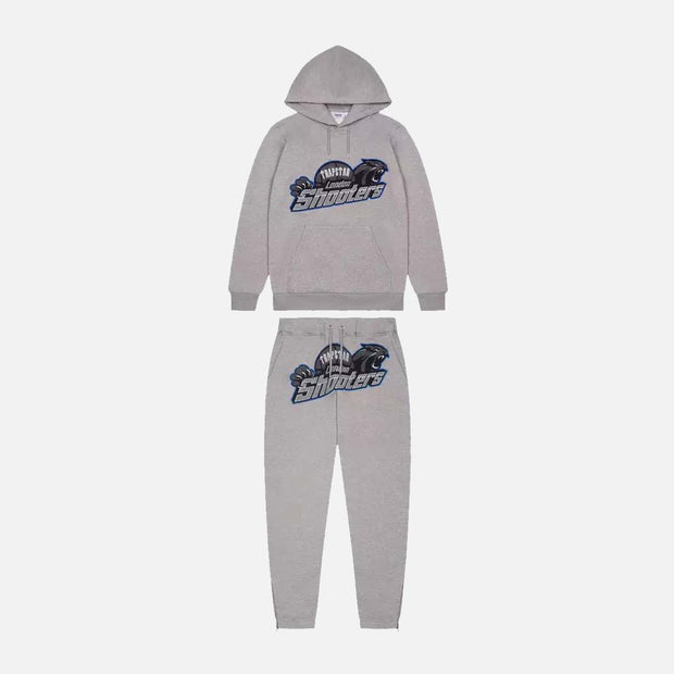 Sattars World Trapstar   Hooded Tracksuit - Grey Ice Edition