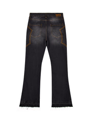 Sattars World Irongate T Panel Denim Jeans - Washed Black