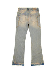 Sattars World Irongate Panel Denim Jeans - Sandy Blue